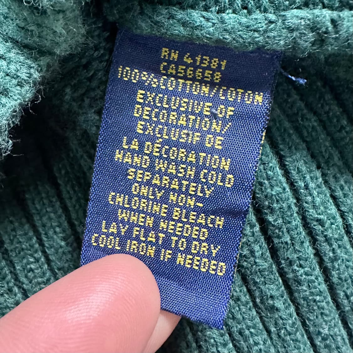 폴로 랄프로렌 그린 코튼 니트 상품이미지7