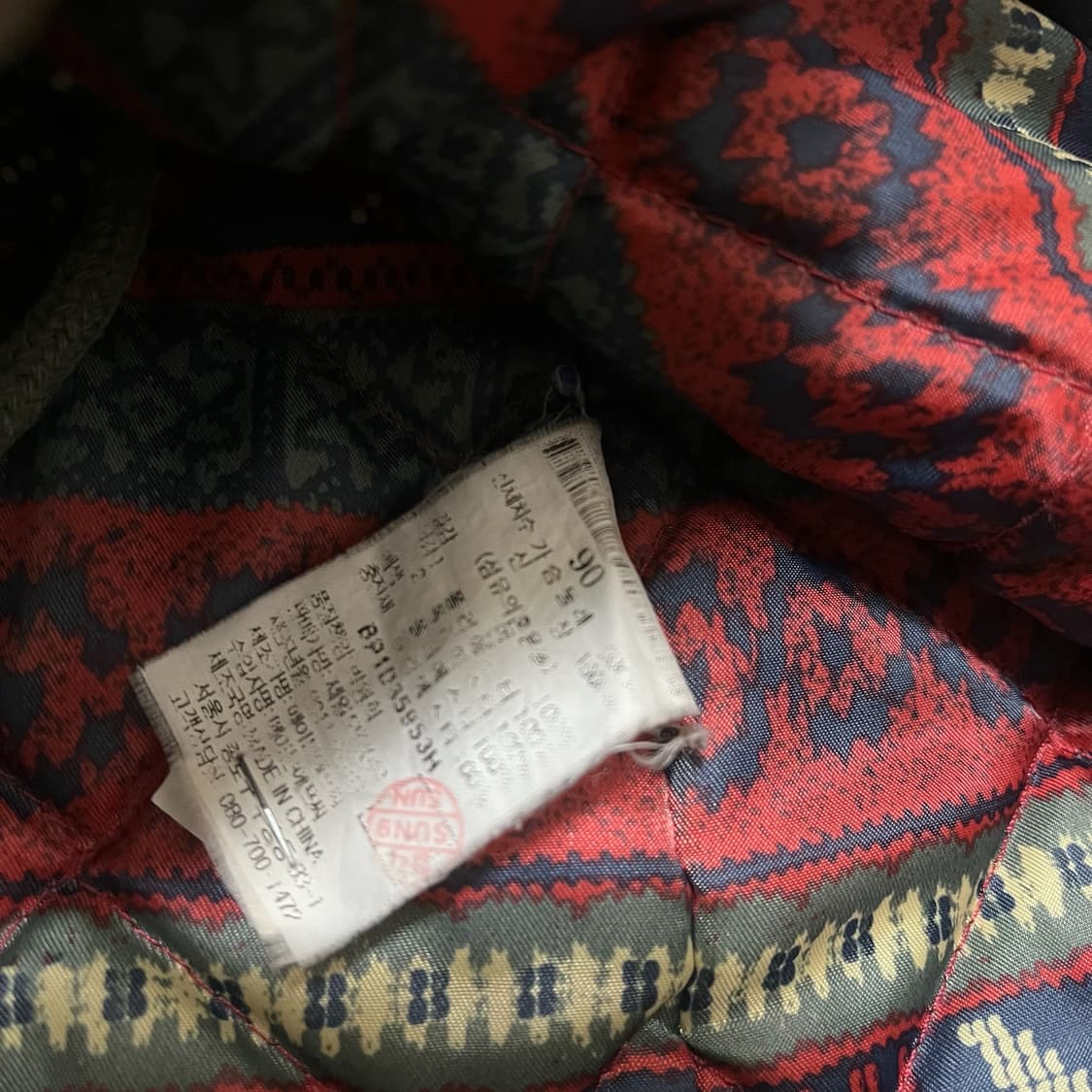 빈폴 진스 여성 양털카라 와펜 야상자켓 점퍼 [브라운] S/90 상품이미지6