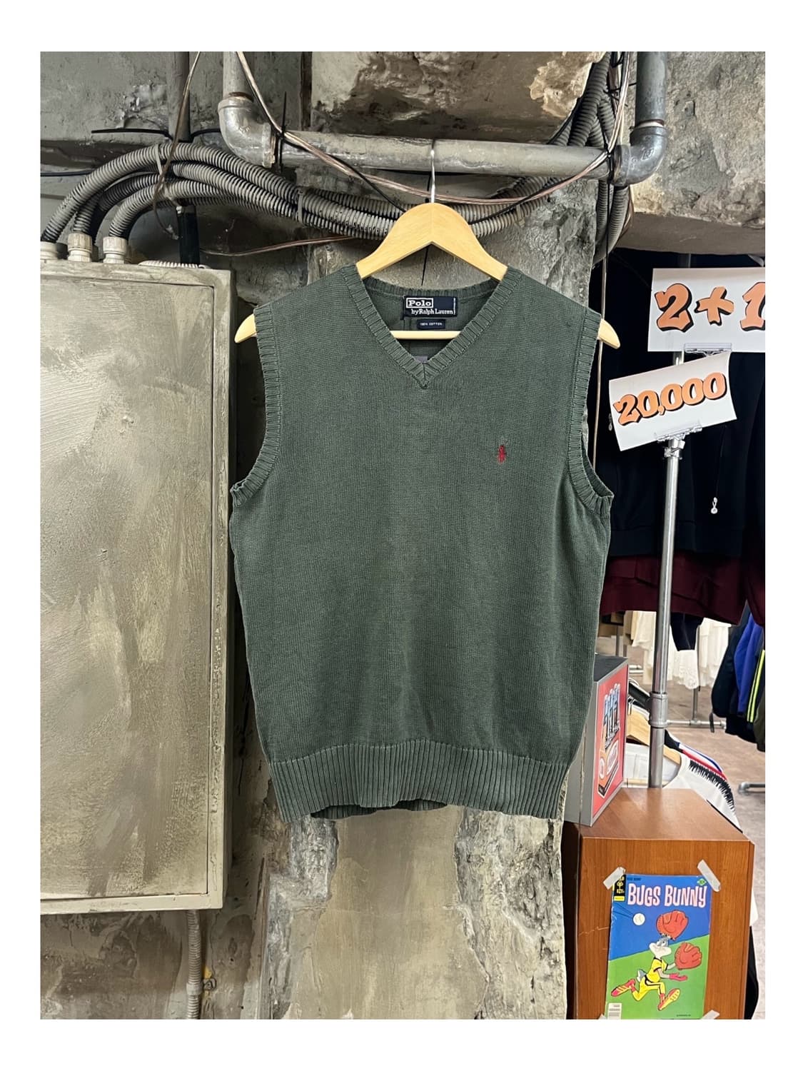 폴로 랄프로렌 니트 베스트 카키 #csz3724 상품이미지1