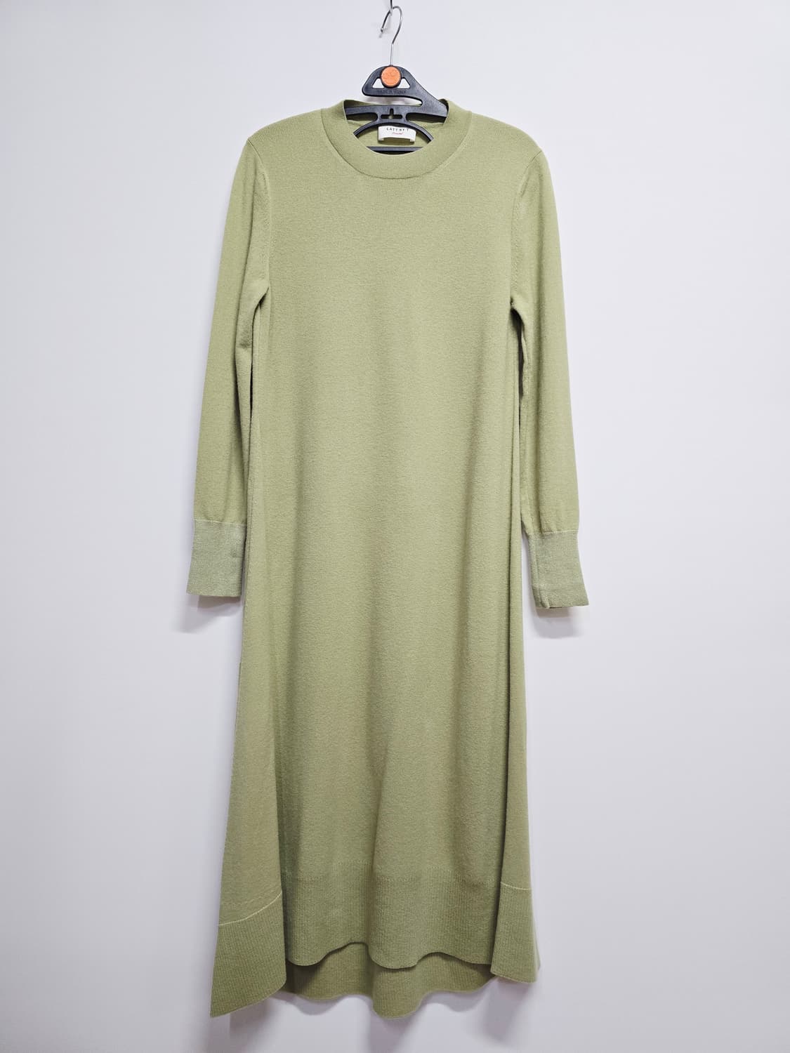 LATT BY T 올리브 그린 니트 롱 원피스 상품이미지1