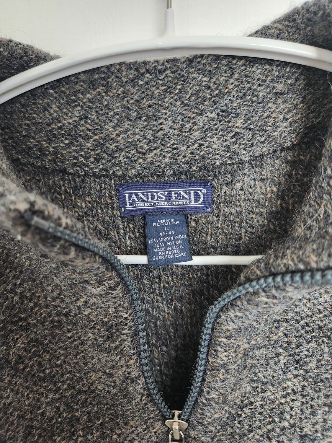 80s 랜즈엔드 노르딕 쿼터 집업 니트(USAmade) 상품이미지6