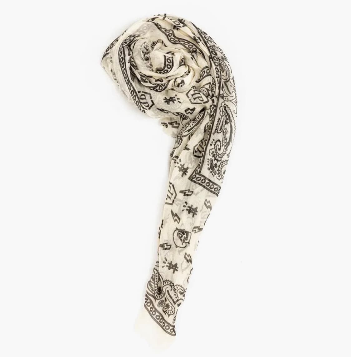 (OS) 필립플레인 모달 실크 달러 머플러 아이보리 화이트 상품이미지3