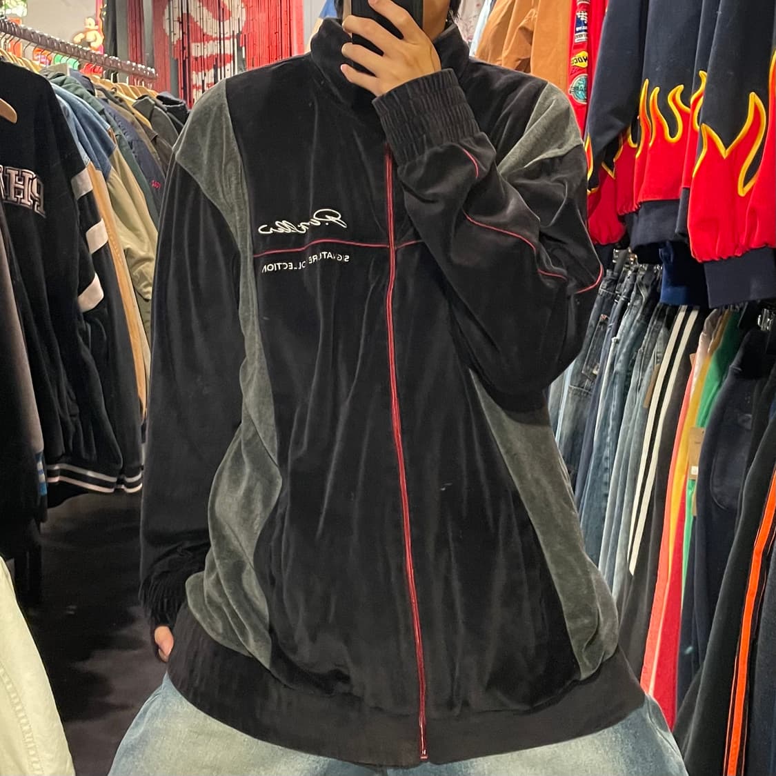 [IM] vtg 빈티지 블랙  벨벳져지 상품이미지1