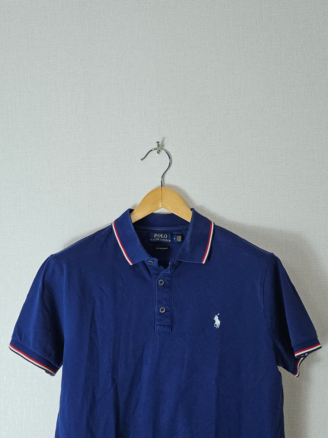 폴로 랄프로렌 신형 카라티 반팔 피케티 커스텀 슬림핏 M 정품 남성 상품이미지1