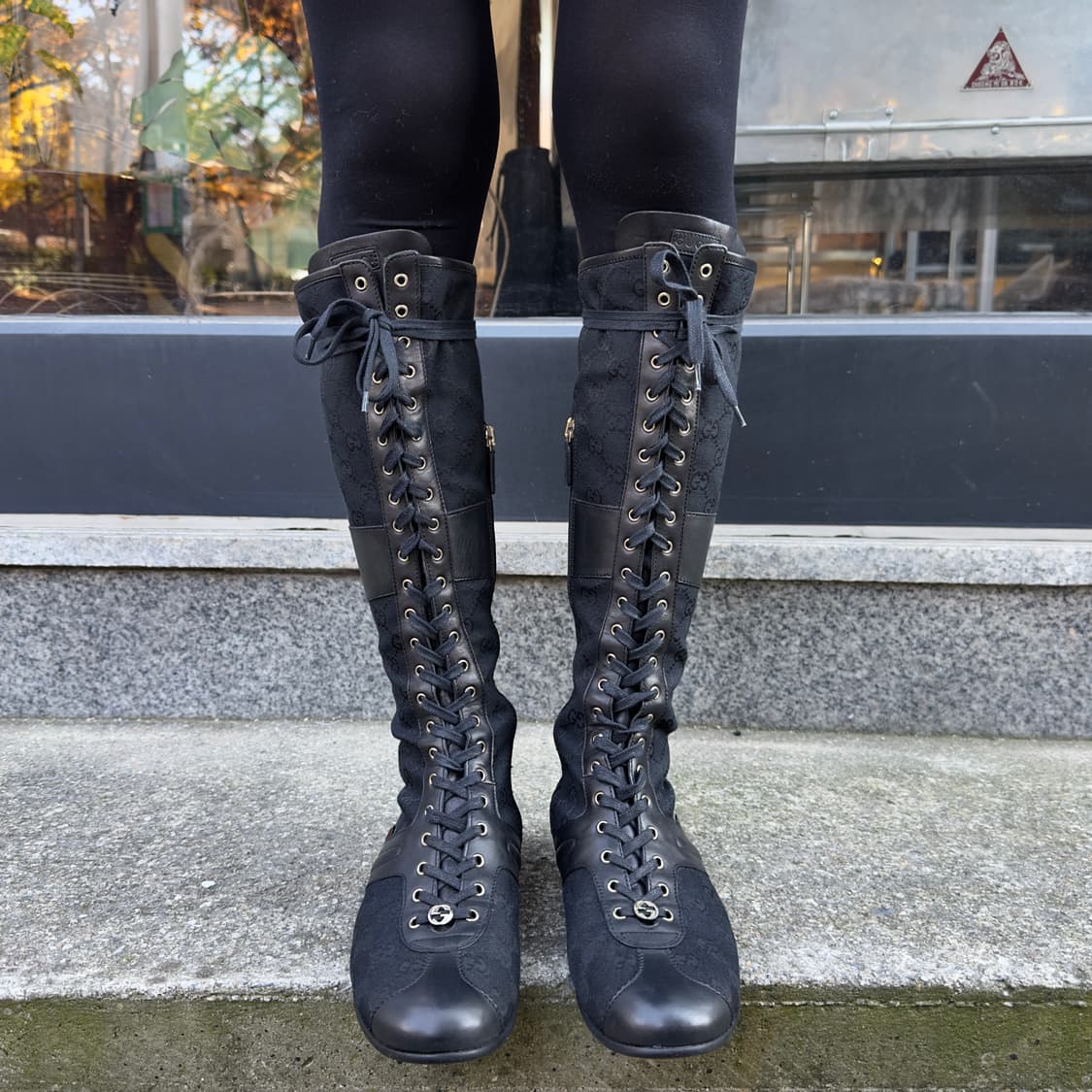 초 레어 00s 빈티지 구찌 니하이 복싱화 부츠 상품이미지1