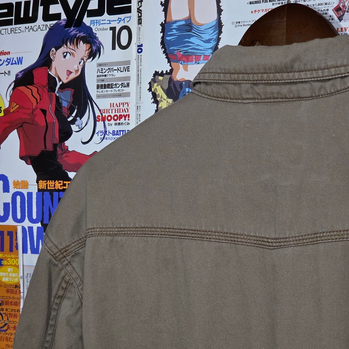 JPN 절개라인 투포켓 브라운 워크 셔츠 상품이미지6