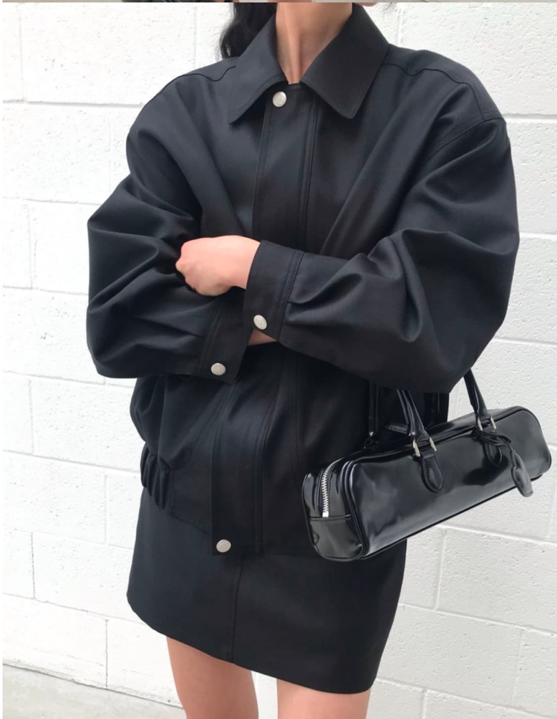 위아 허그 블루종 셋업 블랙  상품이미지4