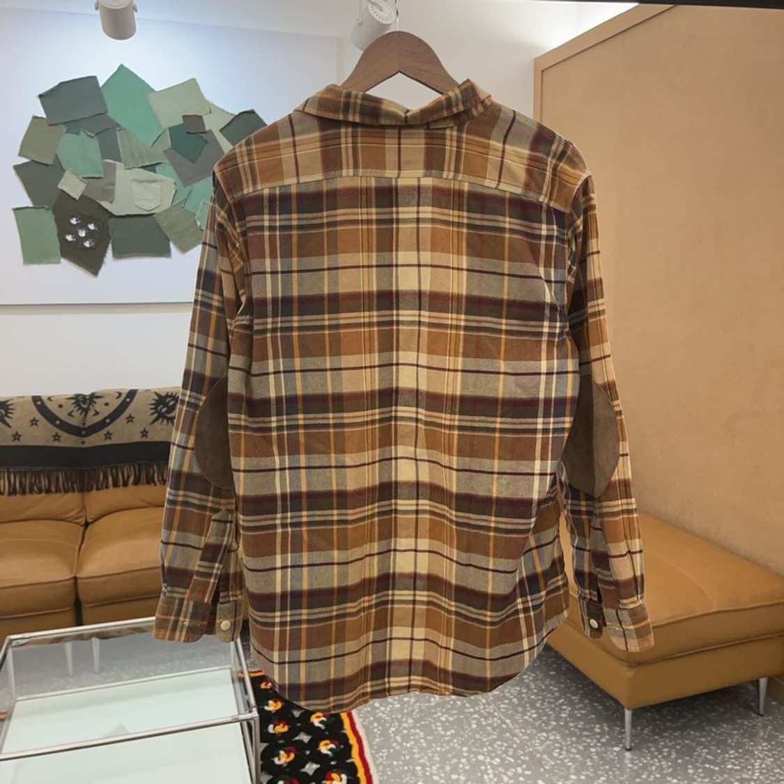 폴로 랄프로렌 올드스쿨 엘보패치 체크 셔츠 L C06597 상품이미지4