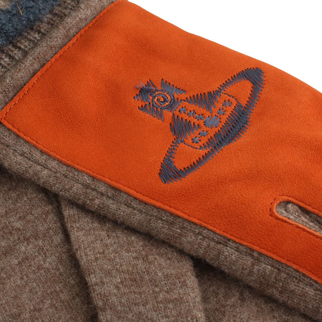 비비안 오알비 로고 램스킨 트림 울 니트 장갑 상품이미지3