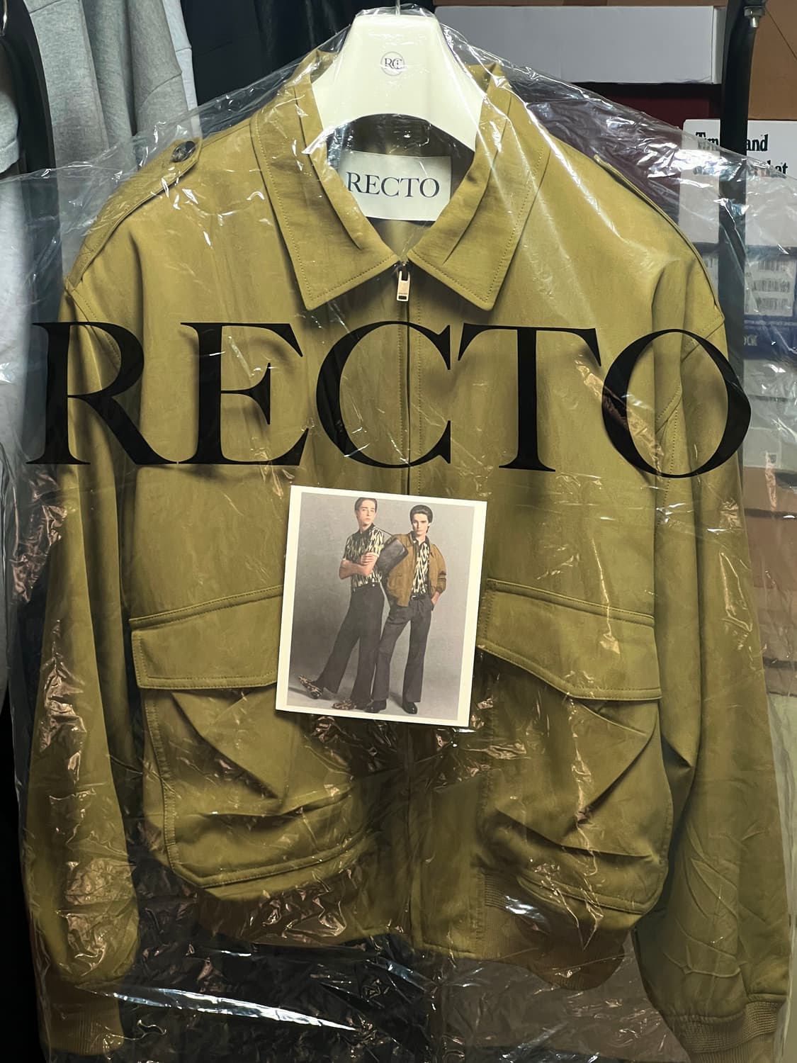 렉토 빈티지 크리즈 점퍼 올리브 판매 (변우석 착용) 정가 59.5 상품이미지1