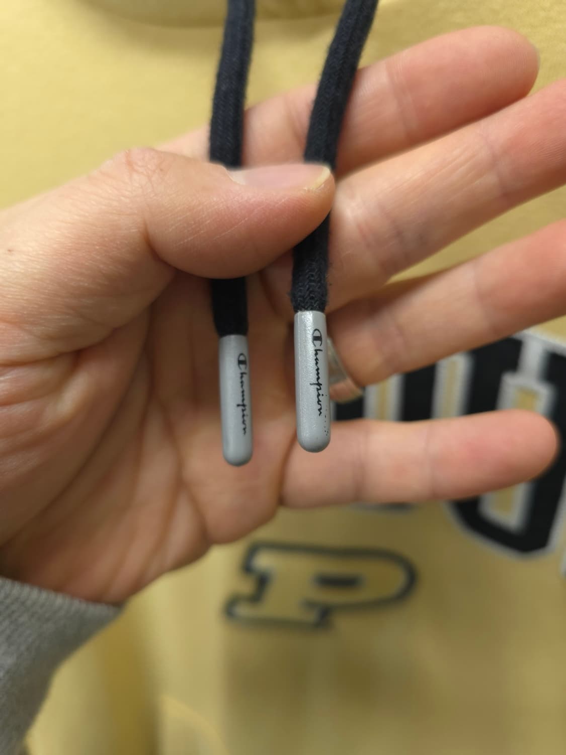 (빅사이즈) 챔피온 퍼듀 자수 로고 옐로우 후드티 (110~115) 상품이미지10