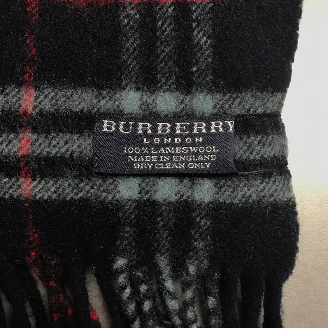 버버리 정품 램스울 머플러 네이비 상품이미지4