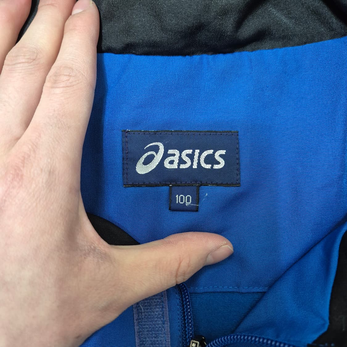 아식스 블루 바람막이 자켓 L(100) 상품이미지5