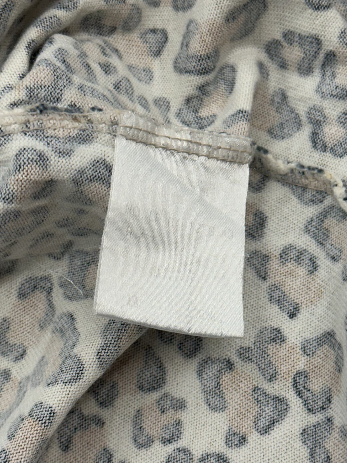 M)Japanese vintage 여성 레오파드 슬리브리스 상품이미지3