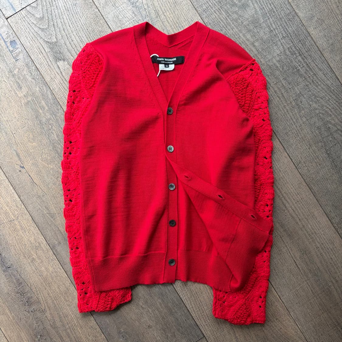 Crochet Sleeve Docking Cardigan 상품이미지4