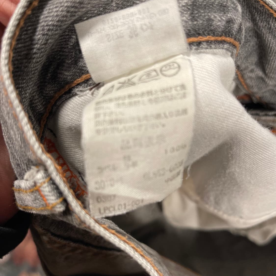 리바이스 553 워싱흑청진 36*32 상품이미지4