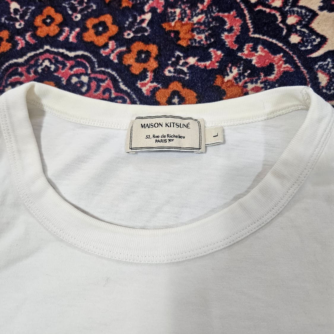 메종키츠네 20ss 빅폭스 패치드 반팔 L size 상품이미지4