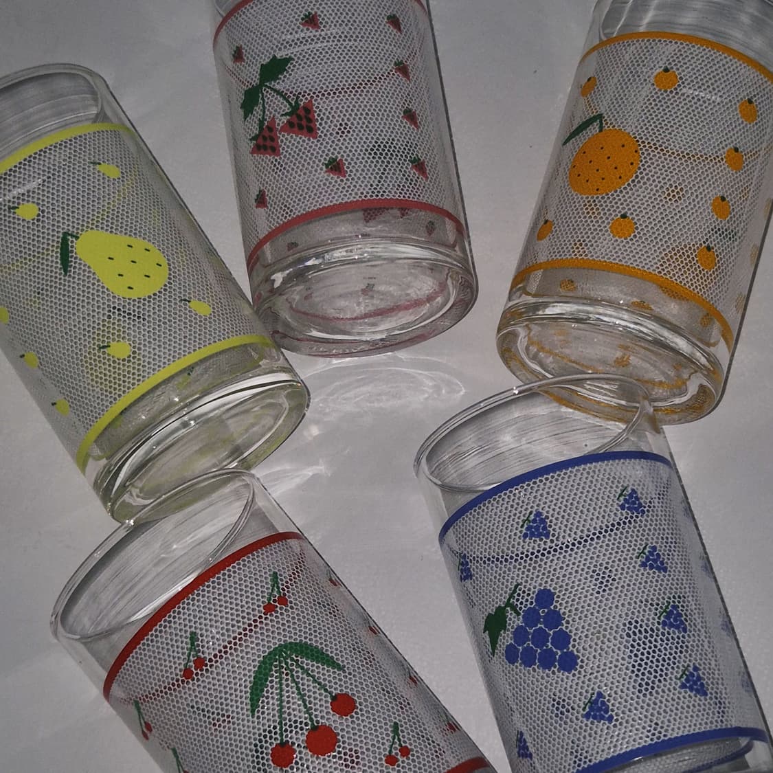 80s 아데리아 레트로 과일 픽셀 글라스 1p 상품이미지9