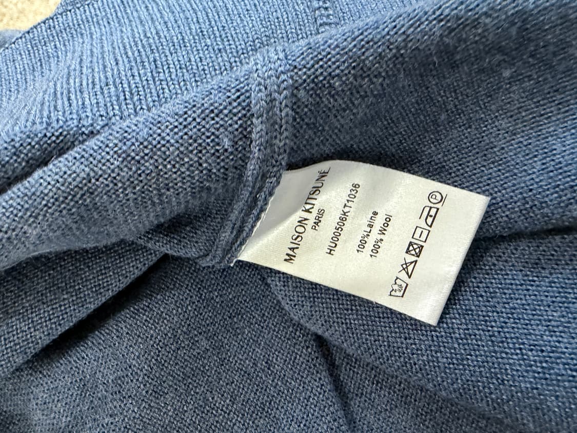 메종키츠네 폭스 헤드 패치 니트 상품이미지6