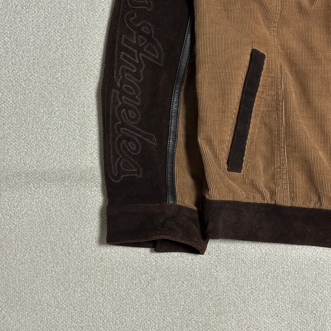 MLB LA다저스 코듀로이 가죽자켓 상품이미지4