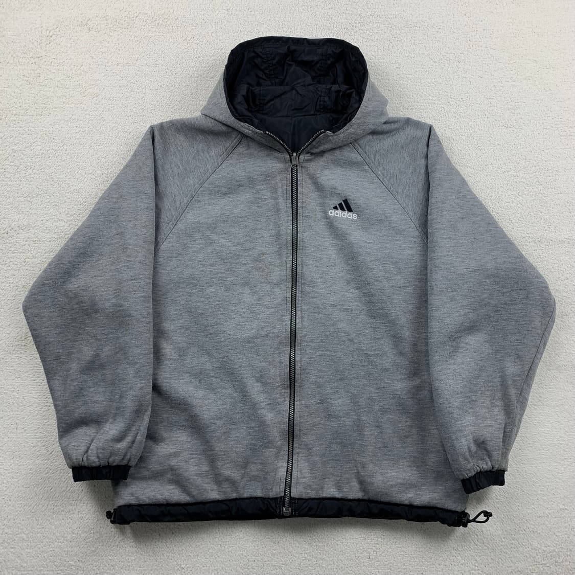 90s 아디다스 올드스쿨 퍼포먼스 빅로고 리버시블 후드 점퍼 상품이미지3