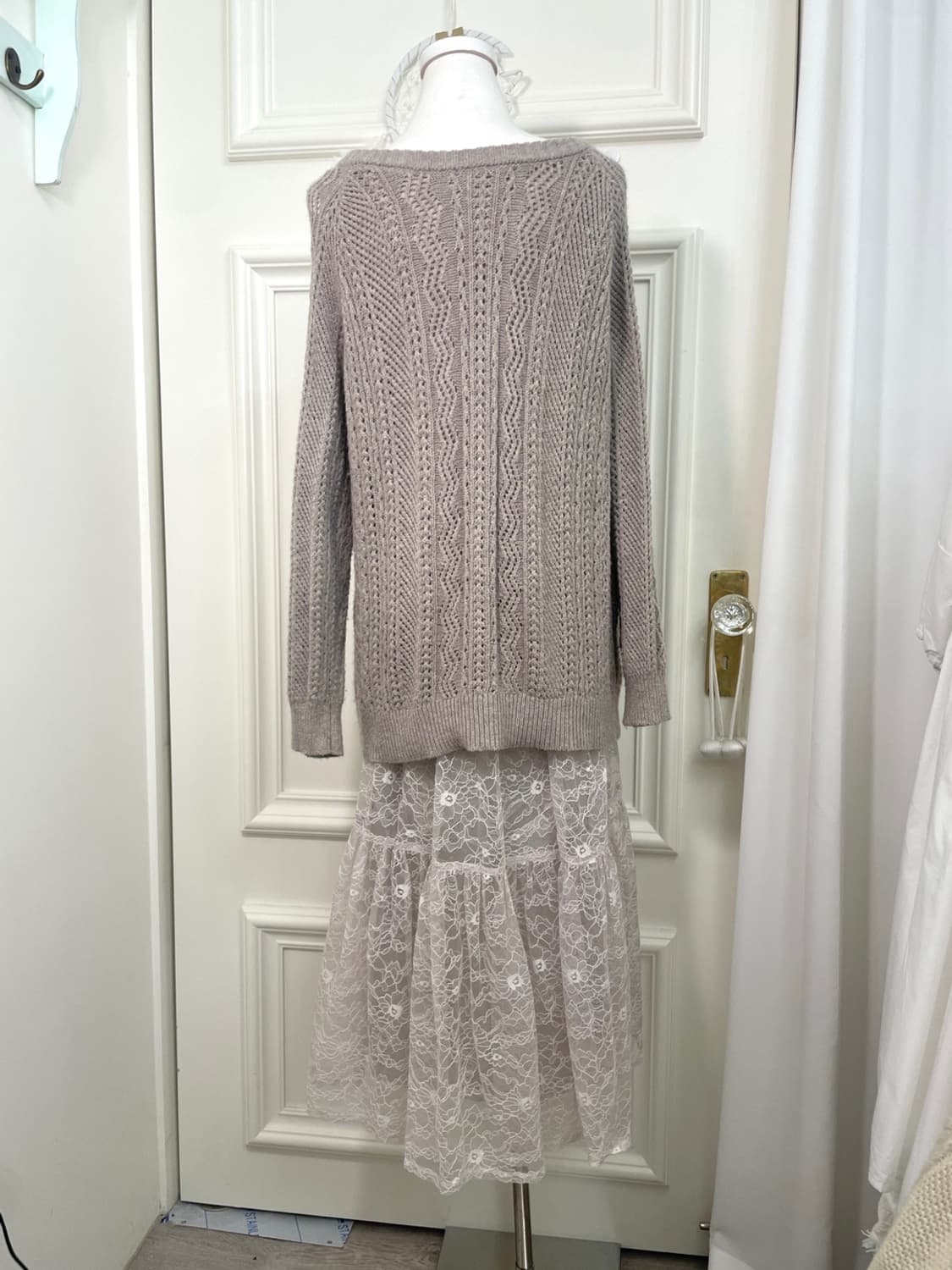 MAISON DE FLEUR lavender gray lace long 상품이미지8