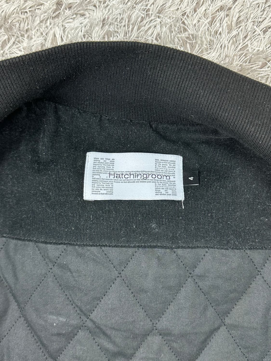 [4] 정품 해칭룸 코듀로이 탱커 자켓 블랙 상품이미지4