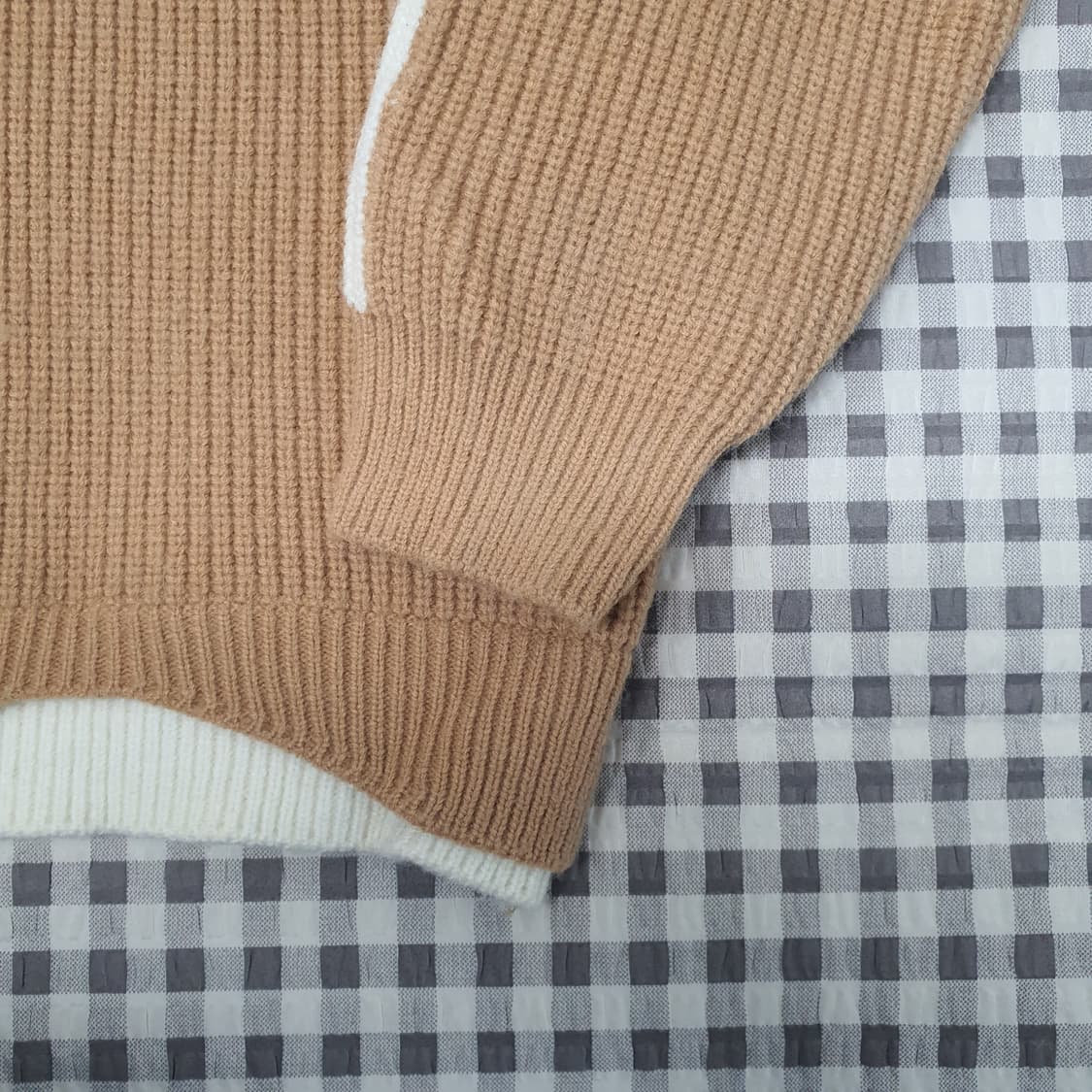 배색 니트 스웨터 남자95~100 상품이미지5