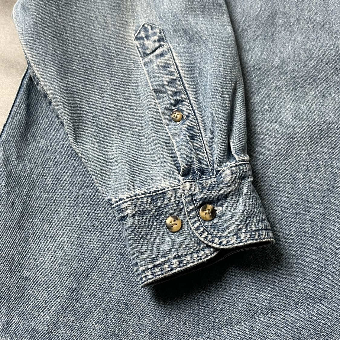 WANTED 빈티지 연청 코튼 데님 셔츠 A00645 상품이미지6