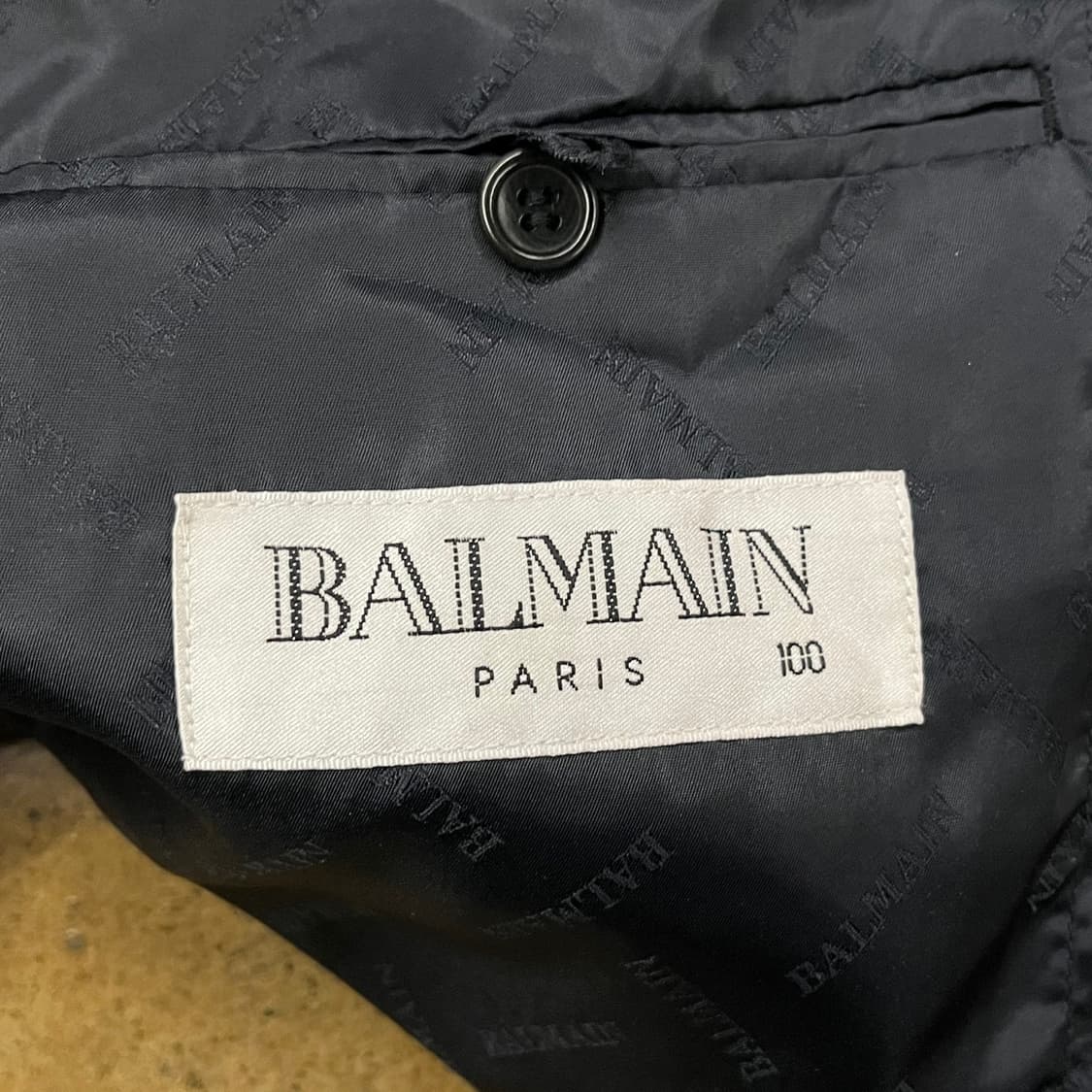 [정품/100] 발망 블랙 싱글 코트 b14 상품이미지5