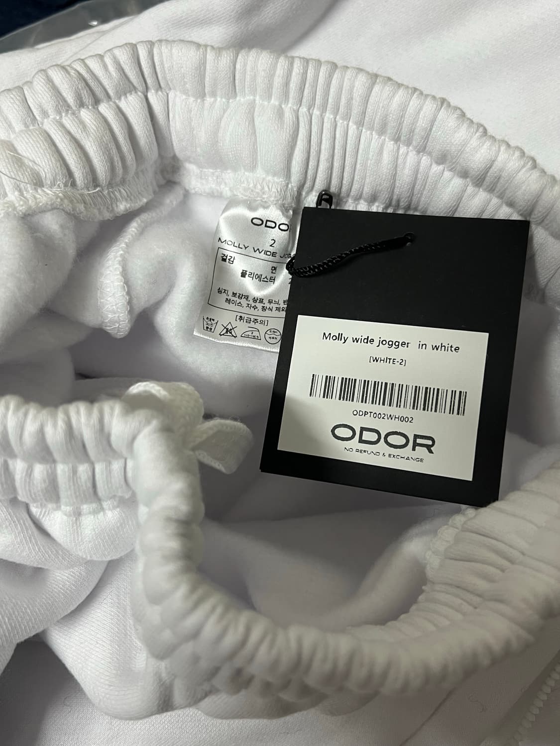 [Odor]오도어 몰리조거 화이트 기모 2사이즈 상품이미지3