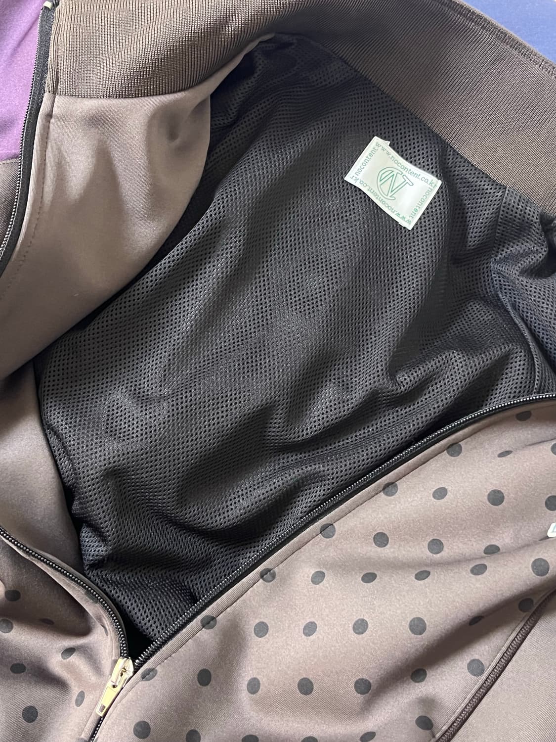 노컨텐츠 도트 져지 자켓_브라운퍼플 상품이미지8