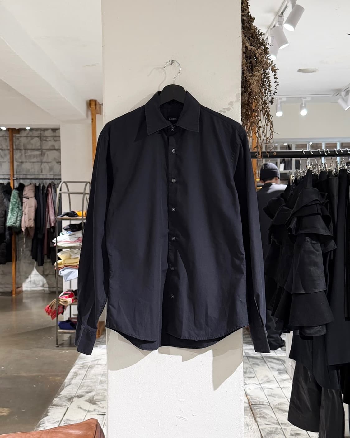 질샌더 블랙 클래식 셔츠 상품이미지1