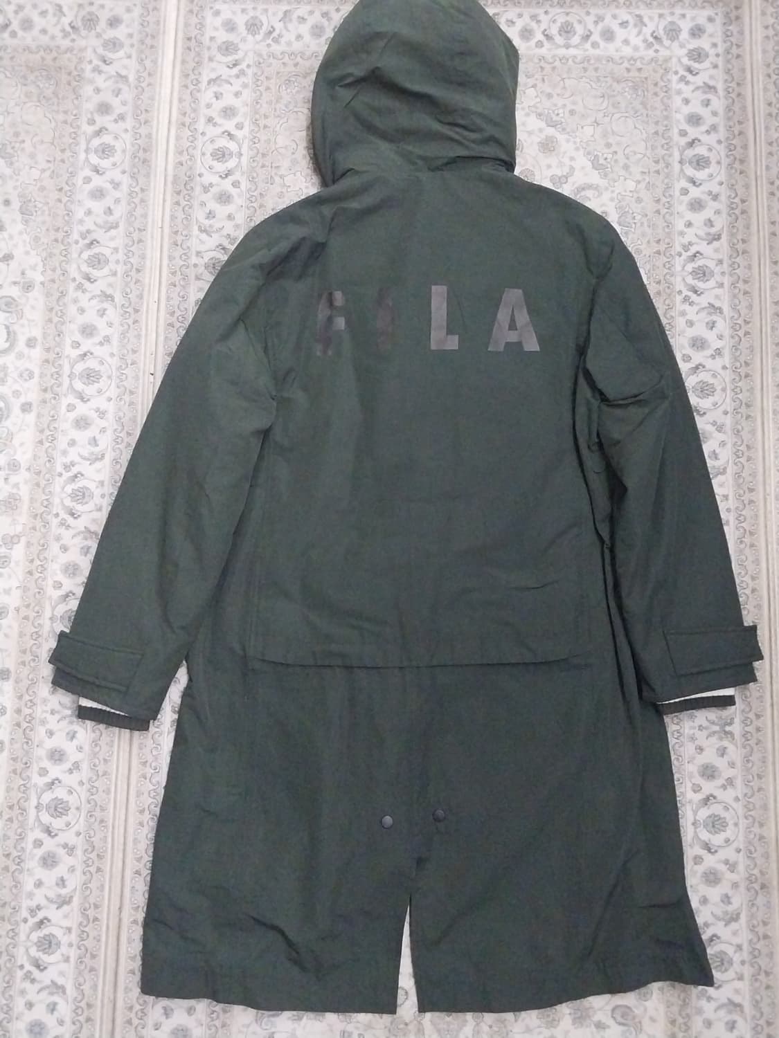 휠라 FILA 후드 롱 패딩 그린 100 상품이미지3