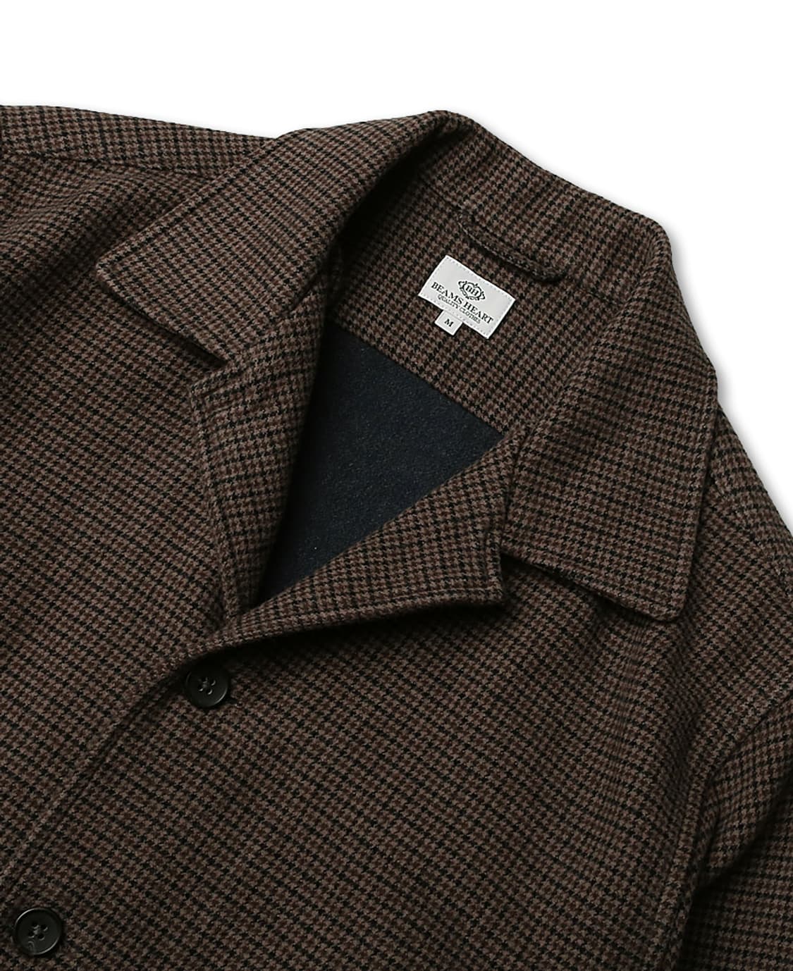 빔즈 하트 [Beams Heart] 빈티지 클래식 건클럽 체크 커버올자켓 상품이미지2