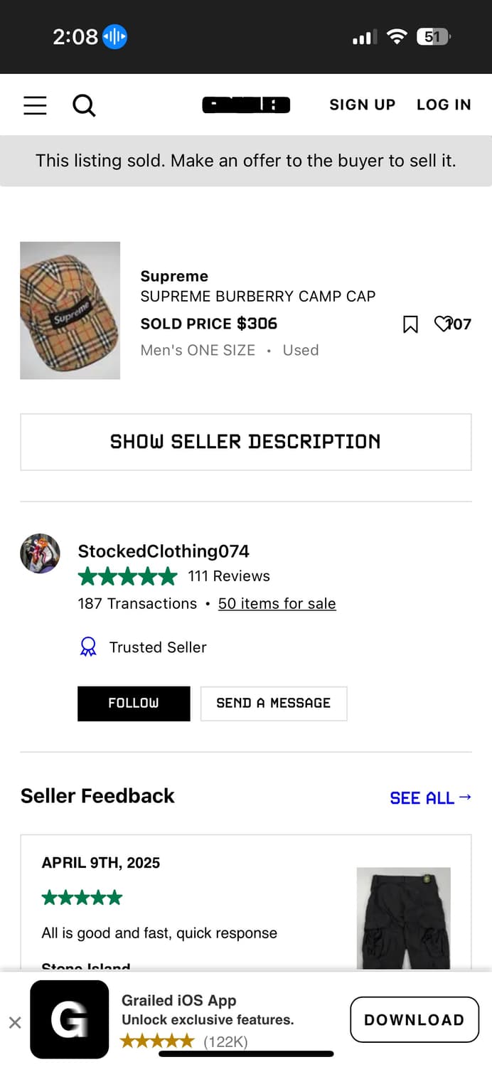 Supreme 2001s 버버리 노바체크 울 캠프캡 초레어 상품이미지3