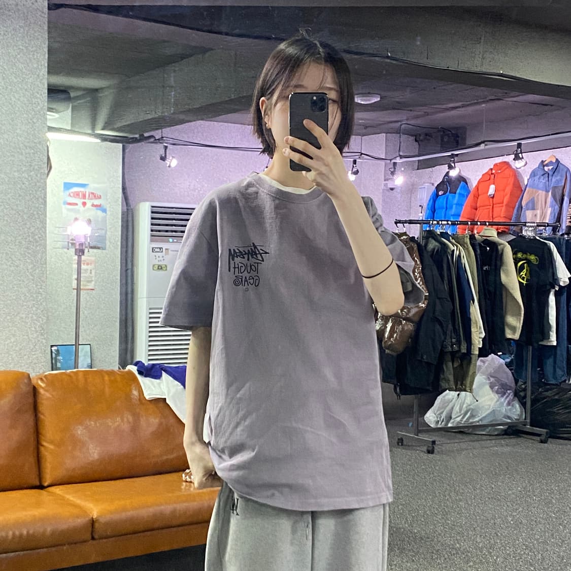 스투시 터프 기어 애쉬 반팔티 B4256 상품이미지1