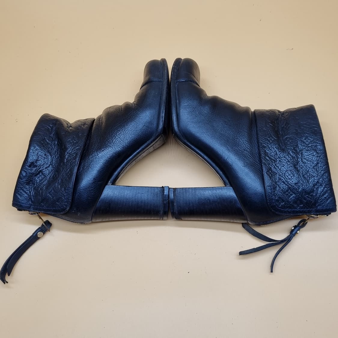 토리버치 가죽 앵클부츠35.5 225 굽10 상품이미지5