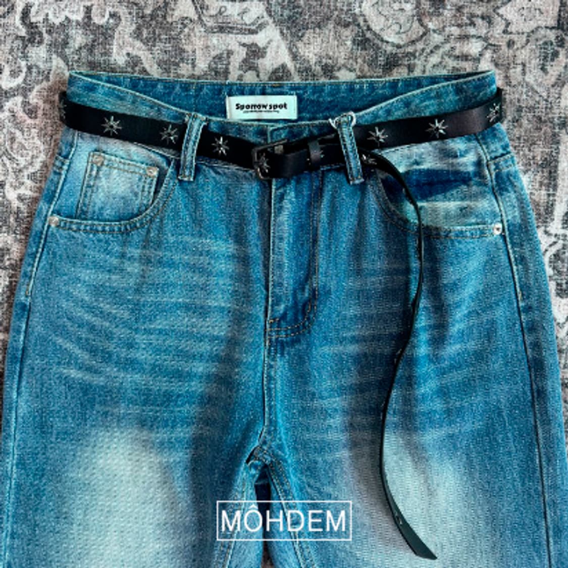 [Unisex] 별 스타 스터드 빈티지 롱 벨트 상품이미지5