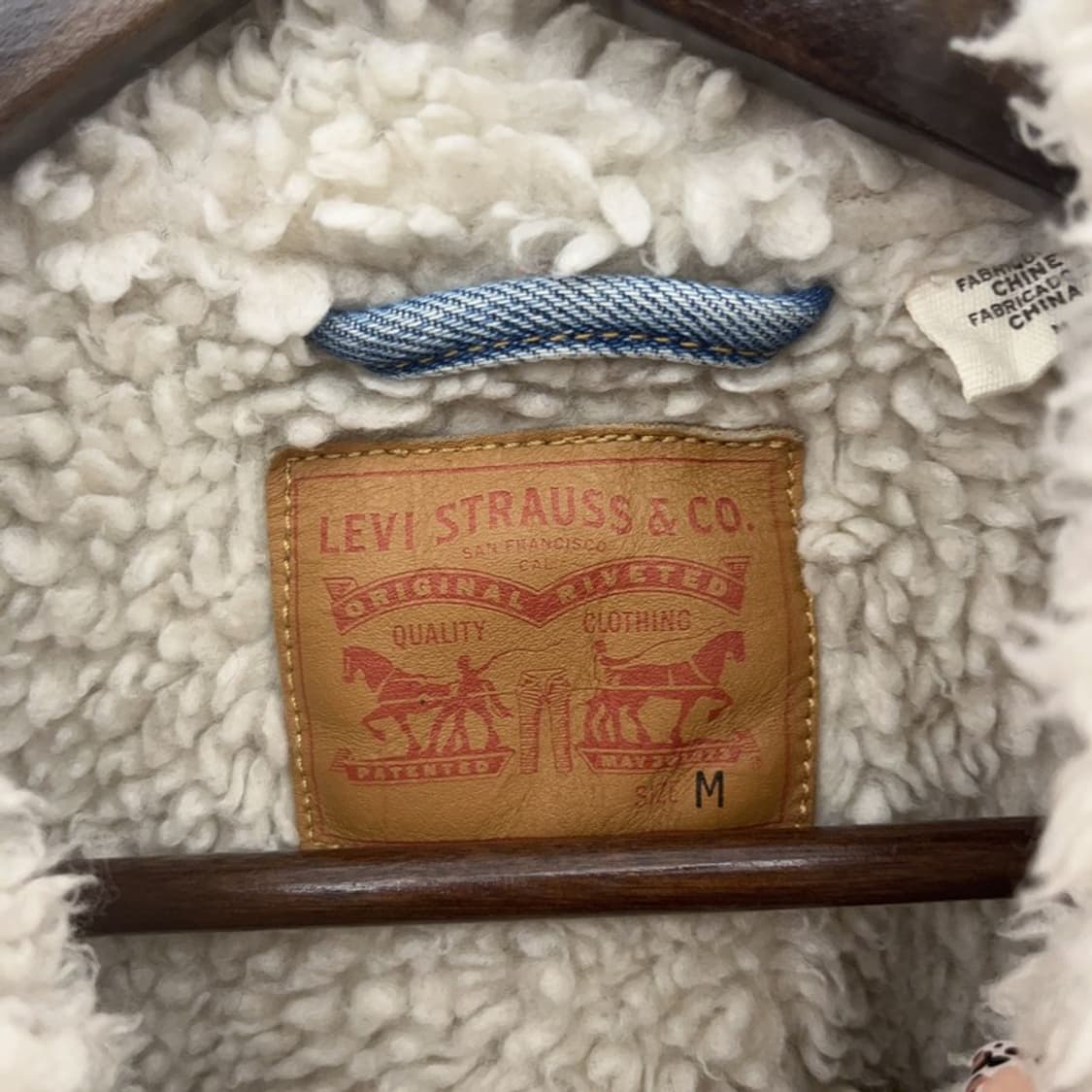 리바이스 빈티지무드 워싱 쉐르파 양털 데님 자켓 M C08122 상품이미지5