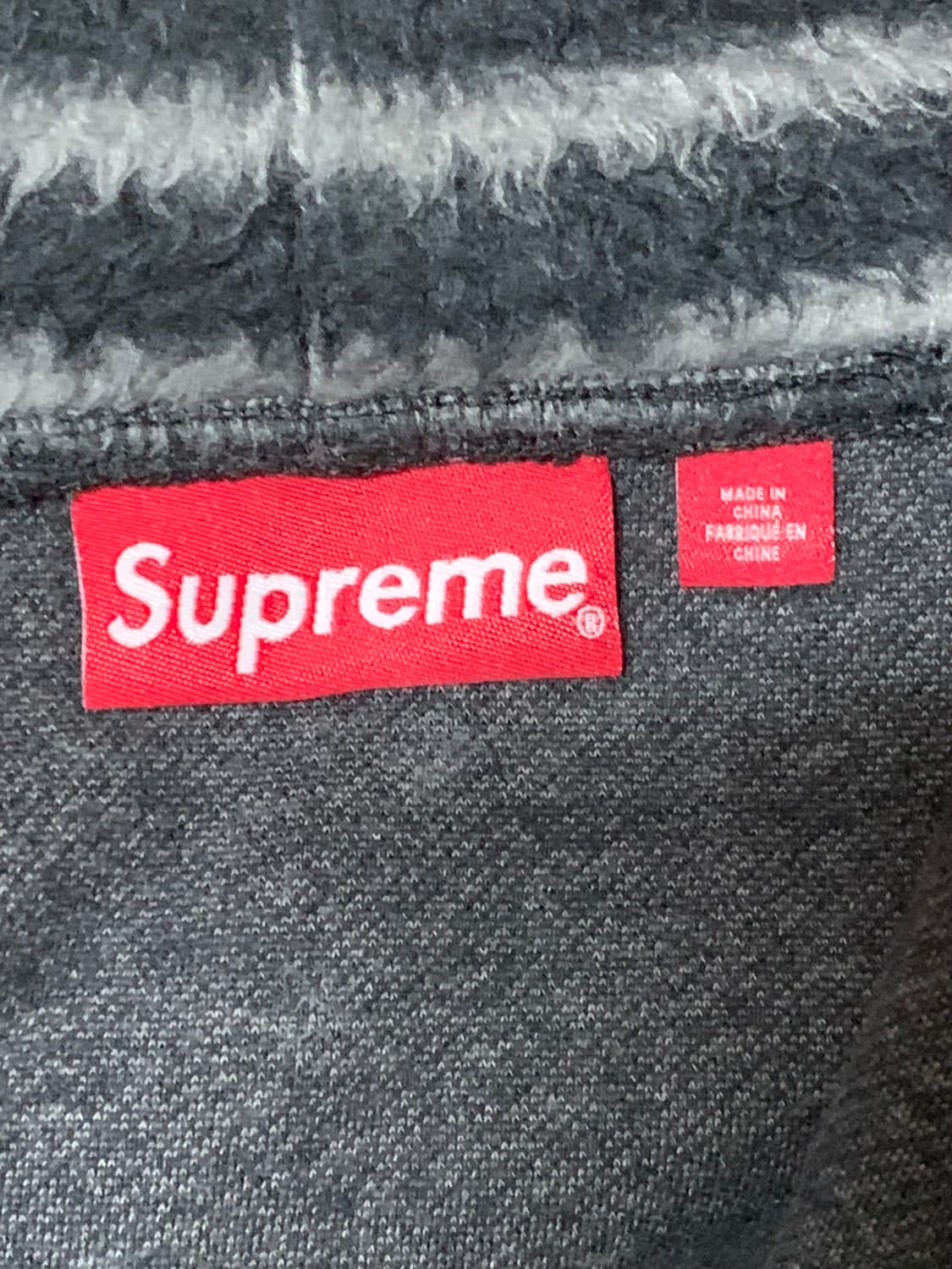 [XL]슈프림 브러쉬드 후드집업 모헤어 블랙 상품이미지3