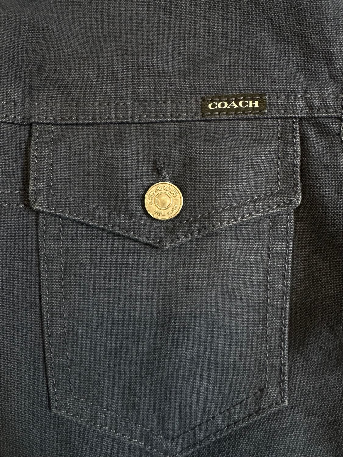 코치 남성 코듀로이 트러커 자켓 블루 L 상품이미지3