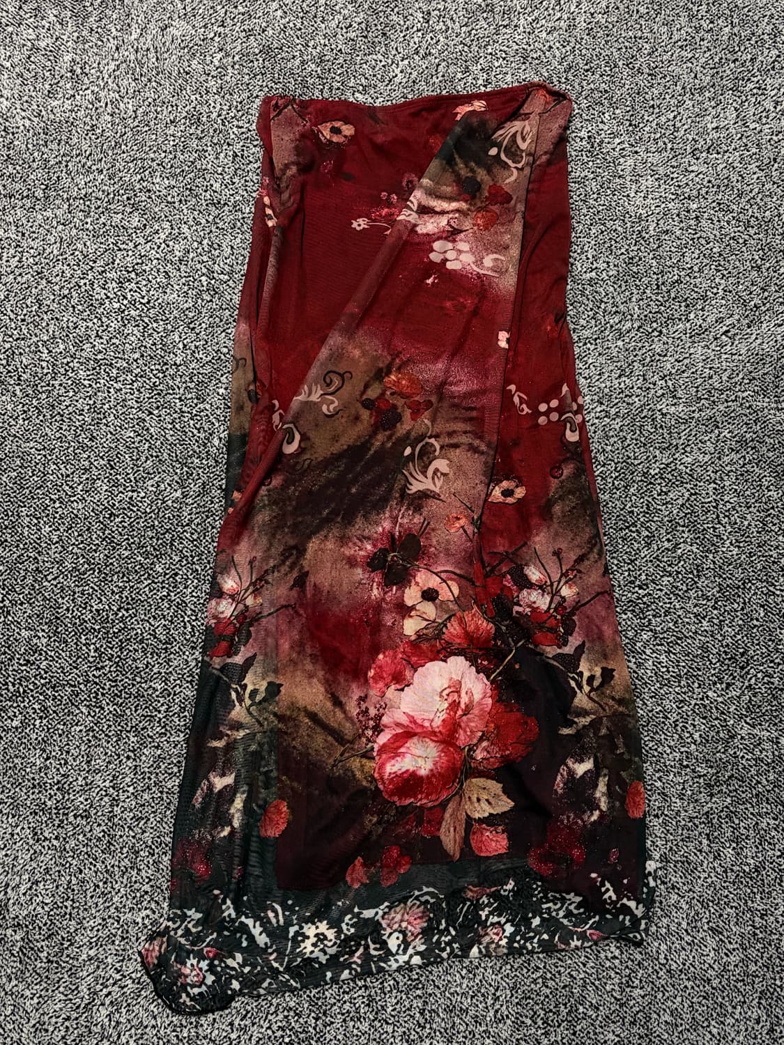 피아오량 플라워 슬림 롱 스커트 오리엔탈 상품이미지1