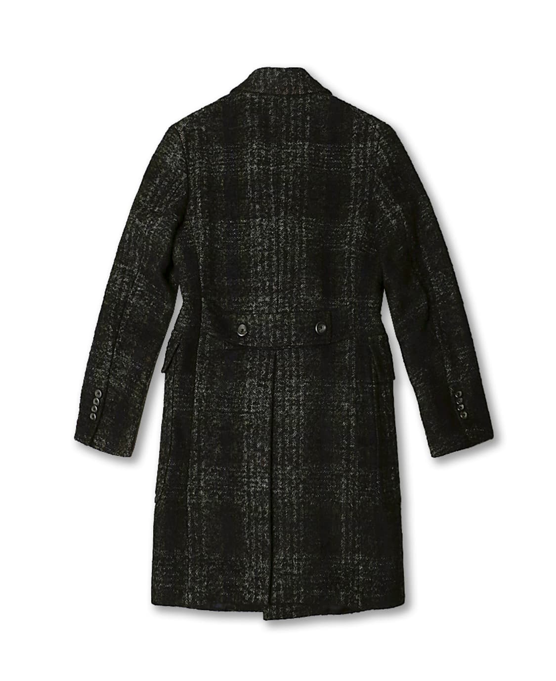 헤보 [Hevo] 블랙 체크 울 알파카 모헤어 이태리 더블 송승헌 코트 상품이미지2