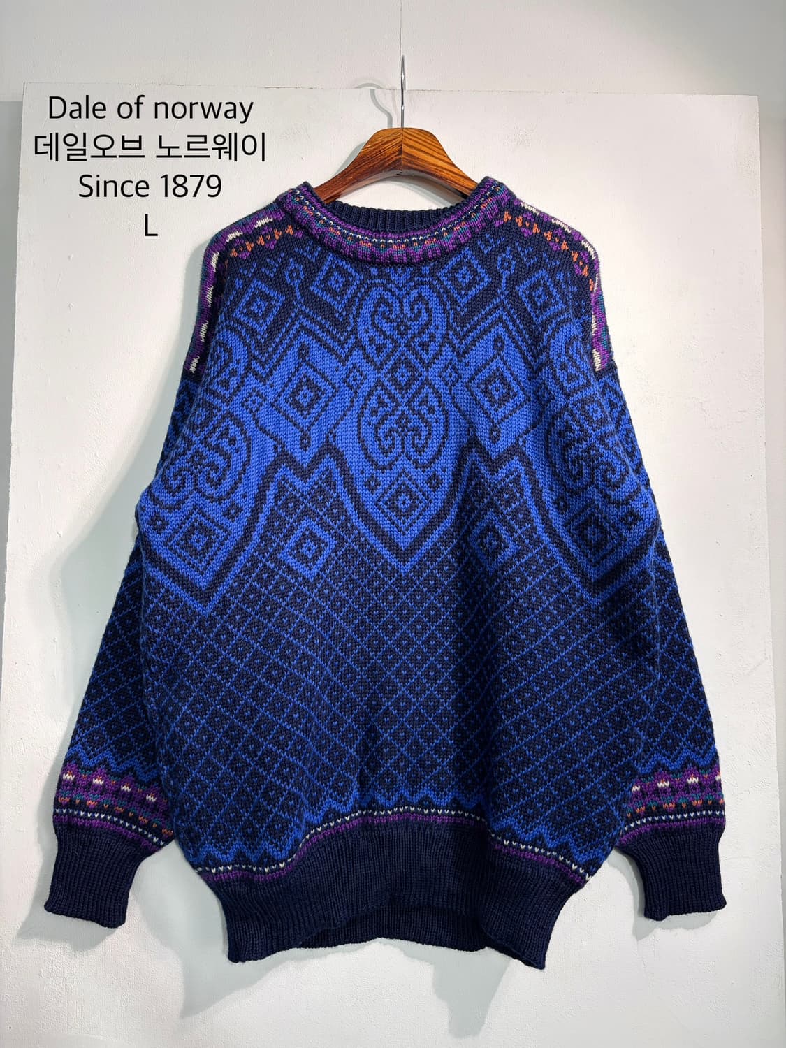 [L] Dale of norway 데일오브노르웨이 울 100% 노르딕니트 상품이미지1