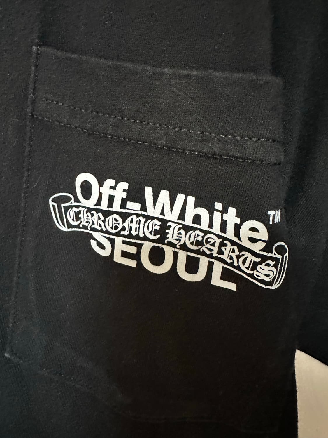 한글택) M) 크롬하츠 x 오프화이트 서울 반팔 상품이미지2