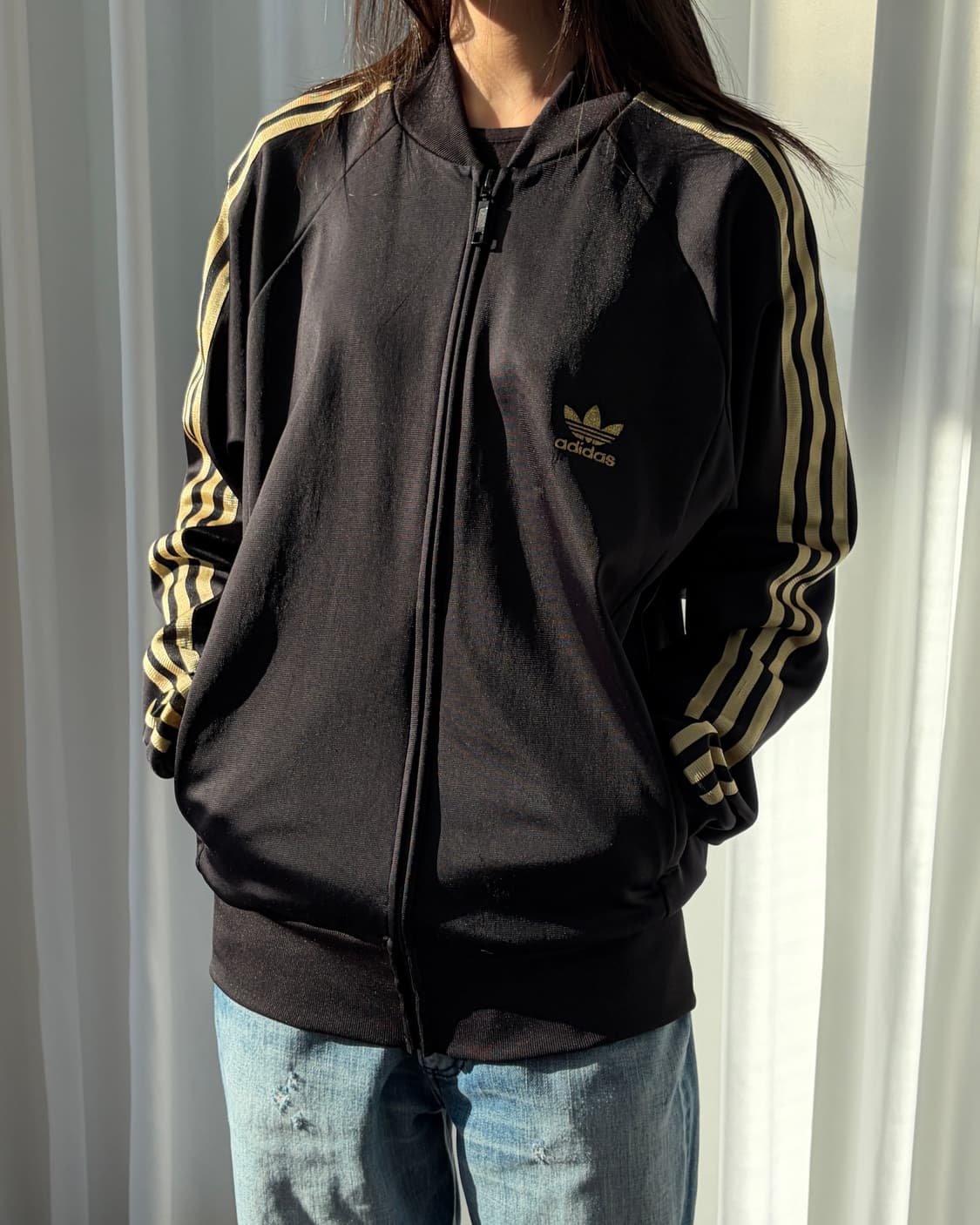 [L]아디다스 트레포일 슈퍼스타 검골 골드 트랙탑 져지 상품이미지1