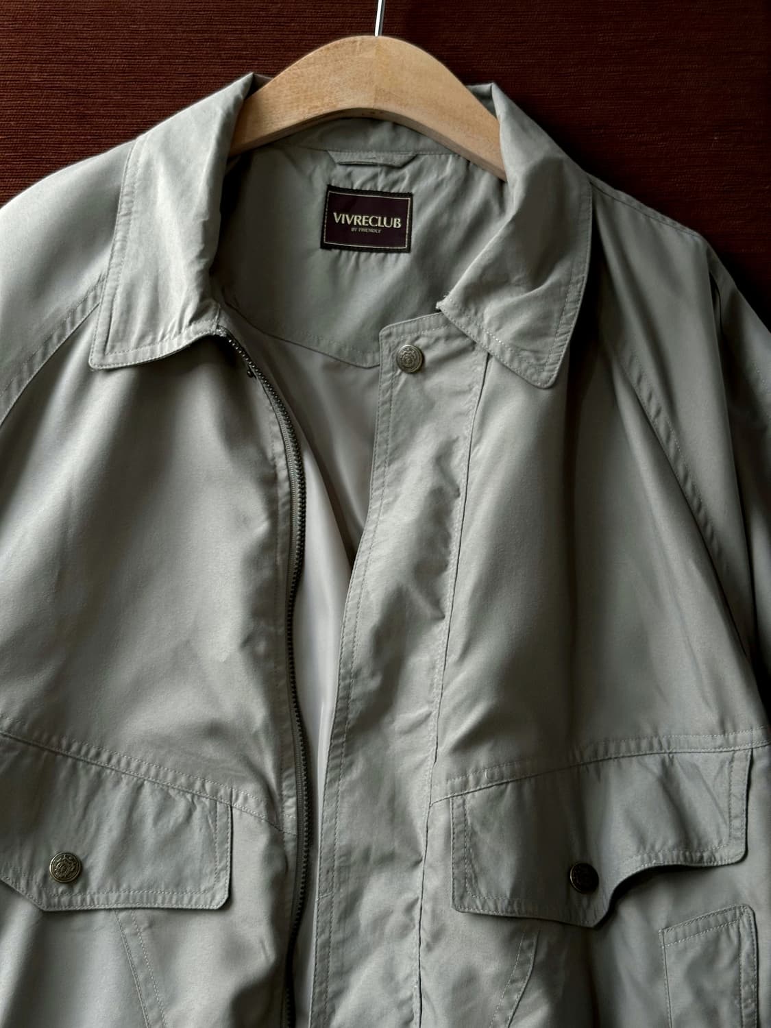 High count poly design blouson 상품이미지7