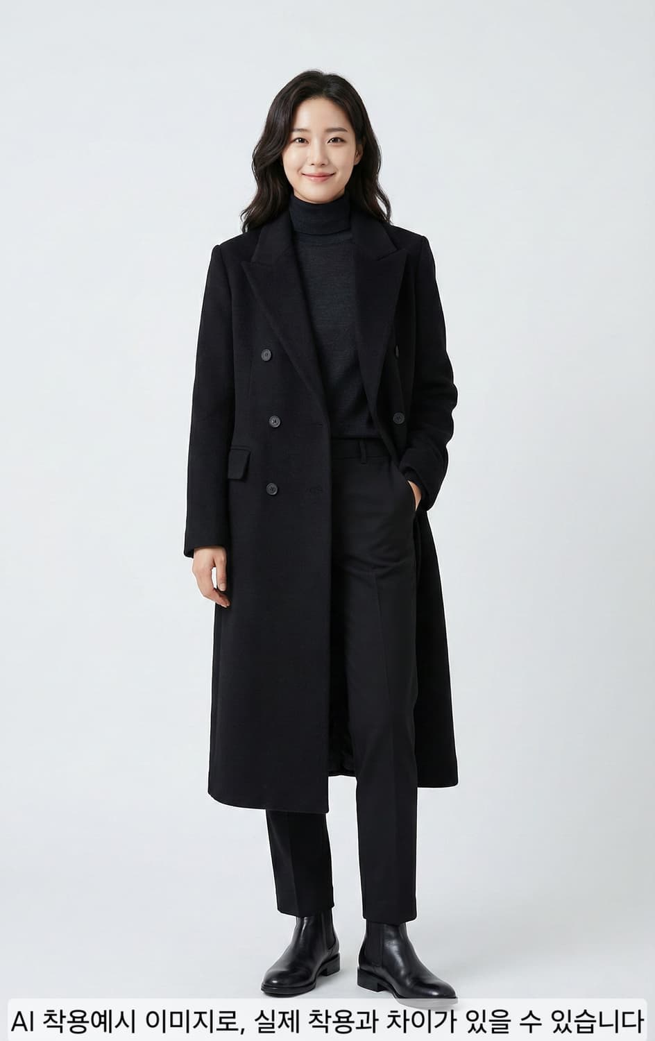 무신사 스탠다드 캐시미어 블렌드 더블 롱 코트 상품이미지8