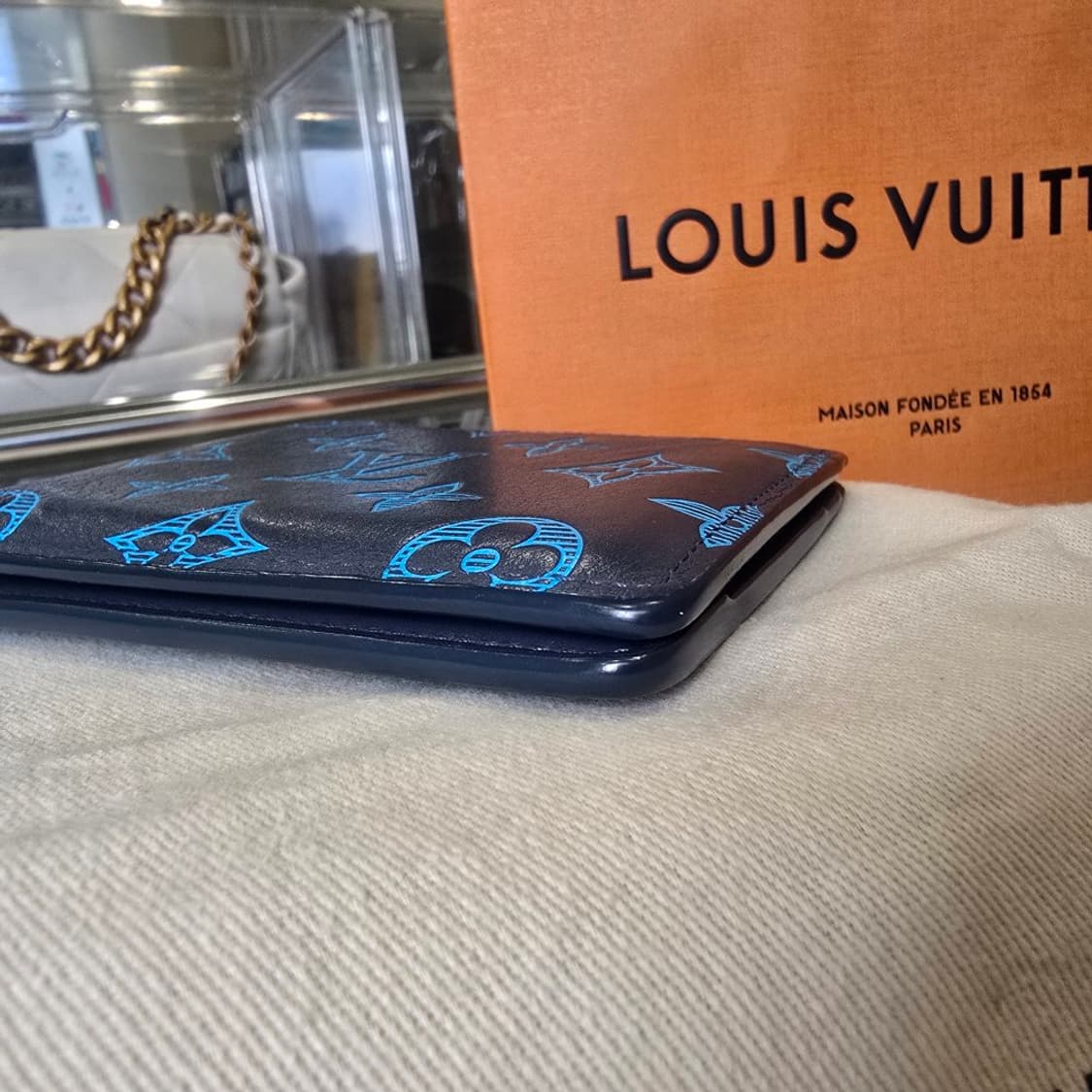 [중고/정품] 루이비통 멀티플 윌릿 반지갑 모노그램 네이비 리버 블루 상품이미지7